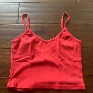 brandy melville cropped tank red